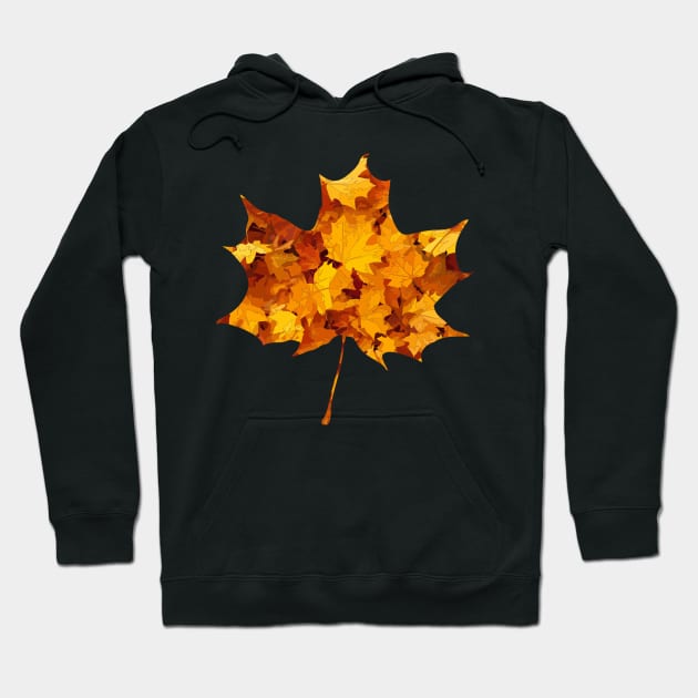 Fall Autumn Maple Leaf Hoodie by Muzehack